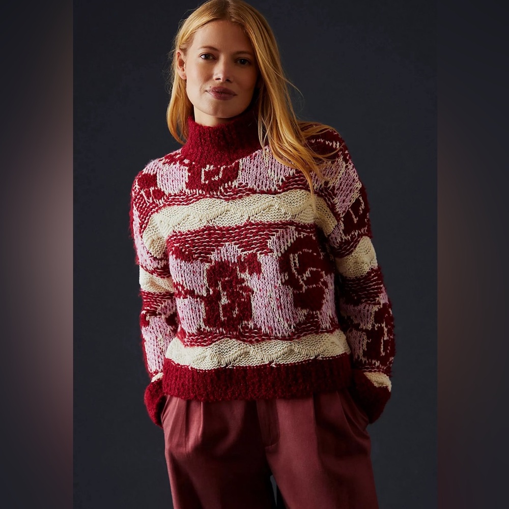 Textured turtleneck sweater from Anthropologie